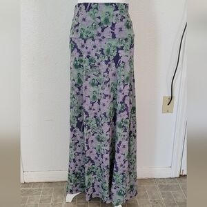 Lularoe Floral Maxi Skirt - Purple and Green